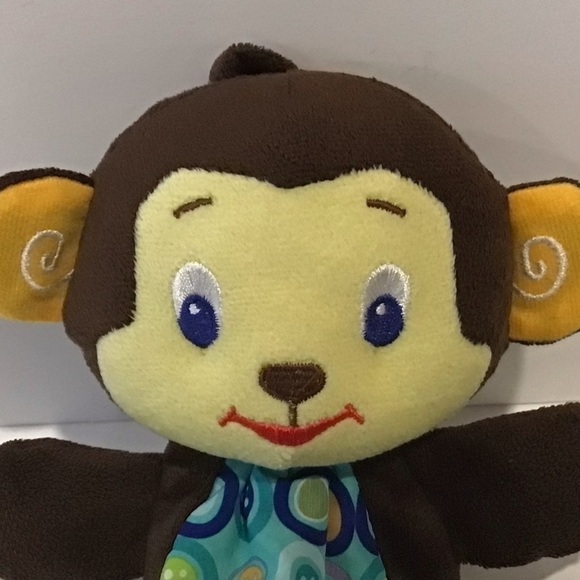 BRIGHT Starts brown monkey security blanket lovey - Picture 2 of 9